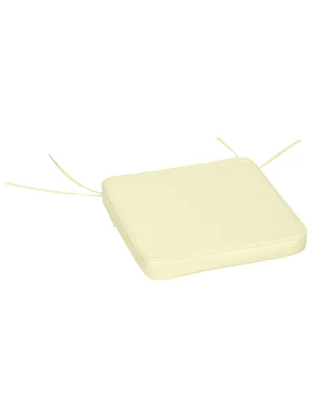 Outsunny Set of 6 Pcs Chair Cushion, 42Lx42Wx5T cm-Cream White