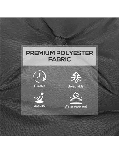 Outsunny Set of Two Outdoor Seat Cushions - Dark Grey