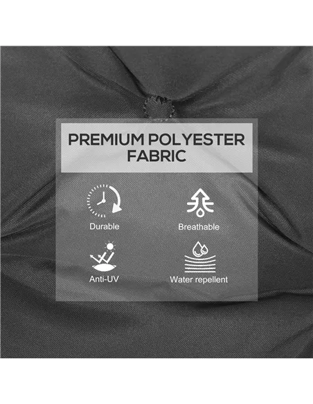 Outsunny Set of Two Outdoor Seat Cushions - Dark Grey