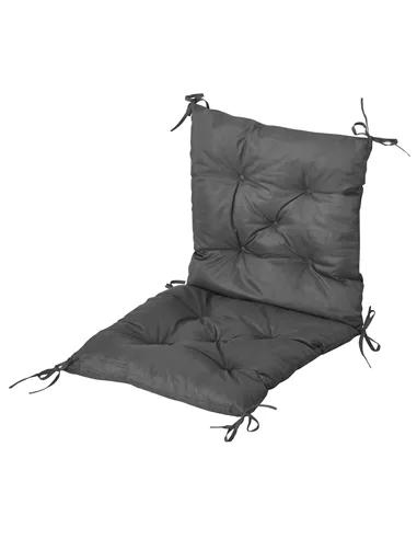 Outsunny Set of Two Outdoor Seat Cushions - Dark Grey