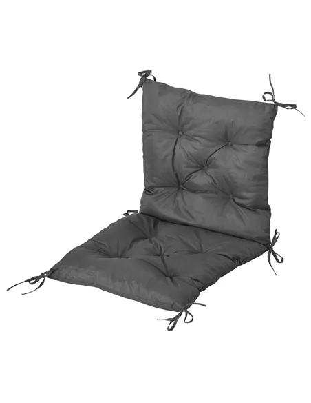 Outsunny Set of Two Outdoor Seat Cushions - Dark Grey