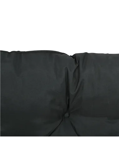 Outsunny 2 Seater Bench Pad, Garden Chair Cushion with Back and Ties for Indoor and Outdoor Use, 98 x 100 cm, Black