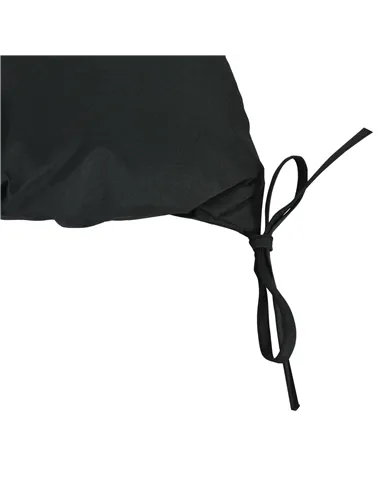 Outsunny 2 Seater Bench Pad, Garden Chair Cushion with Back and Ties for Indoor and Outdoor Use, 98 x 100 cm, Black