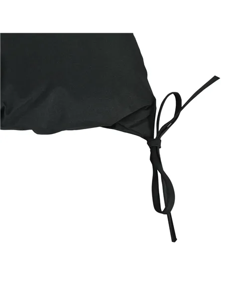 Outsunny 2 Seater Bench Pad, Garden Chair Cushion with Back and Ties for Indoor and Outdoor Use, 98 x 100 cm, Black