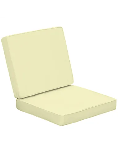 Outsunny Set of 2 Garden Seat and Back Cushion Set, Replacement Cushions for Outdoor Furniture with Seat Cushion and Back Cushio