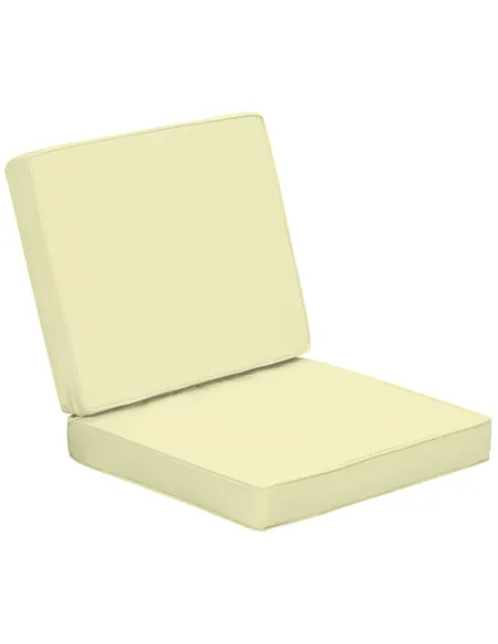 Outsunny Set of 2 Garden Seat and Back Cushion Set, Replacement Cushions for Outdoor Furniture with Seat Cushion and Back Cushio