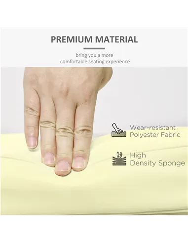 Outsunny Set of 2 Garden Seat and Back Cushion Set, Replacement Cushions for Outdoor Furniture with Seat Cushion and Back Cushio