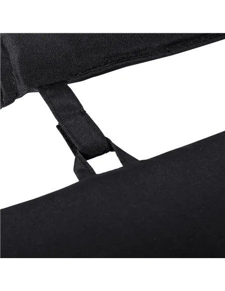 Outsunny Garden Sun Lounger Cushion Replacement Thick Sunbed Reclining Chair Relaxer Pad with Pillow - Black