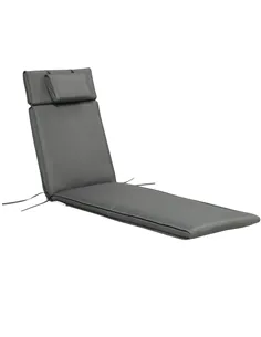 Outsunny Outdoor Garden Patio Folding High Back Chair Cushion Replacement Seat Pad - Grey