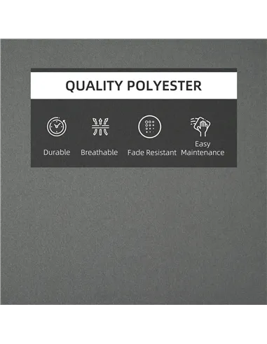 Outsunny Outdoor Garden Patio Folding High Back Chair Cushion Replacement Seat Pad - Grey