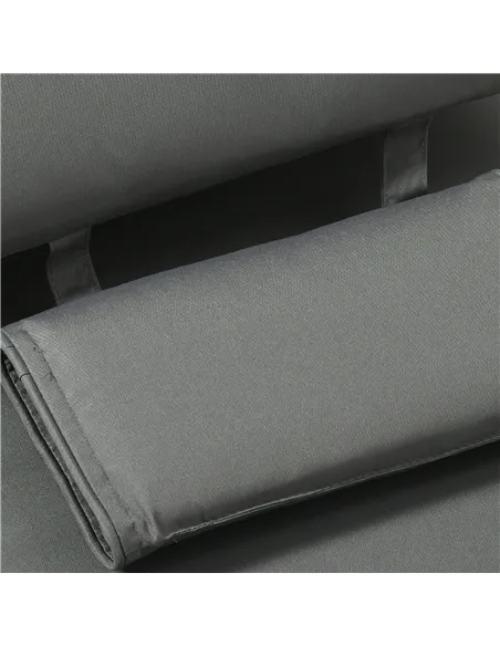 Outsunny Outdoor Garden Patio Folding High Back Chair Cushion Replacement Seat Pad - Grey