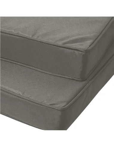 Outsunny Set of 2 Garden Chair Cushions with Ties, 45 x 45 cm Replacement Cushions for Outdoor Furniture, Dark Grey