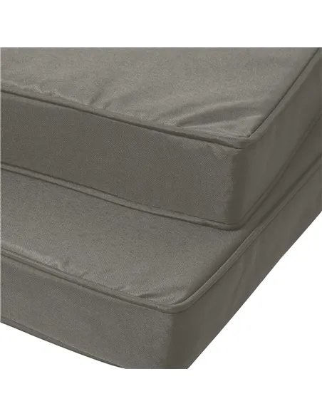 Outsunny Set of 2 Garden Chair Cushions with Ties, 45 x 45 cm Replacement Cushions for Outdoor Furniture, Dark Grey