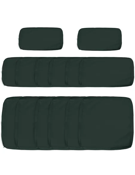 Outsunny Garden Rattan Sofa Cushion Polyester Cover Replacement Outdoor- No Cushion Included, Dark Grey