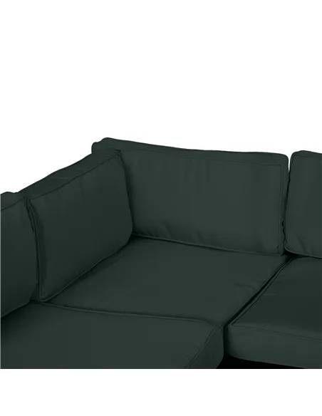 Outsunny Garden Rattan Sofa Cushion Polyester Cover Replacement Outdoor- No Cushion Included, Dark Grey