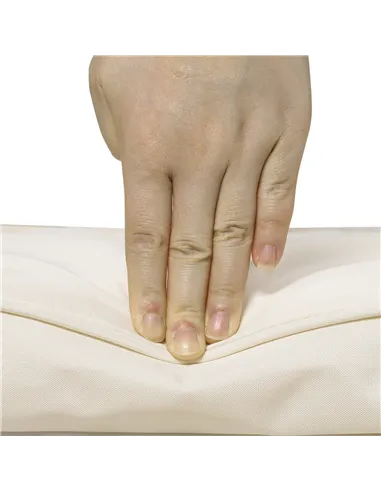 Outsunny Set of 2 Garden Chair Cushions with Ties, 45 x 45 cm Replacement Cushions for Outdoor Furniture, Cream White