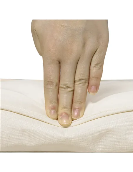 Outsunny Set of 2 Garden Chair Cushions with Ties, 45 x 45 cm Replacement Cushions for Outdoor Furniture, Cream White