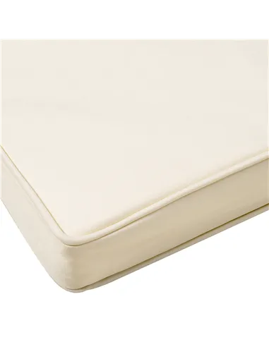 Outsunny Set of 2 Garden Chair Cushions with Ties, 45 x 45 cm Replacement Cushions for Outdoor Furniture, Cream White