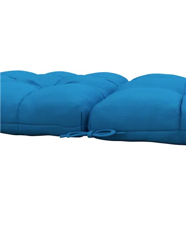 Outsunny 2-Piece Seat Cushion Replacement with Backrest, Garden Patio Chair Cushions Set with Ties, Blue