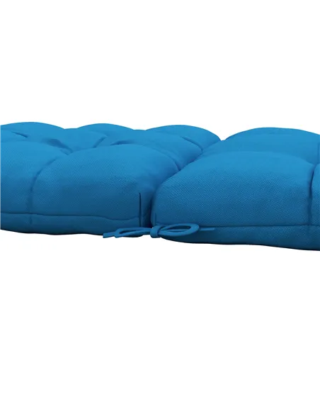 Outsunny 2-Piece Seat Cushion Replacement with Backrest, Garden Patio Chair Cushions Set with Ties, Blue