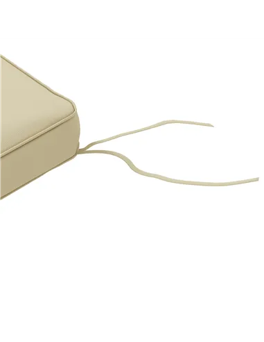 Outsunny 4-Piece Seat Cushions Pillow Replacement, Patio Chair Cushions Set with Ties for Indoor Outdoor, Beige