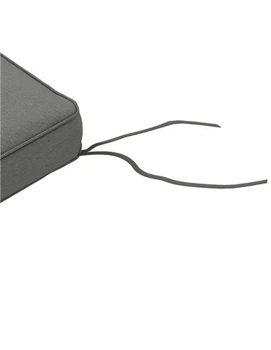 Outsunny 4-Piece Seat Cushions Pillow Replacement, Patio Chair Cushions Set with Ties for Indoor Outdoor, Charcoal Grey