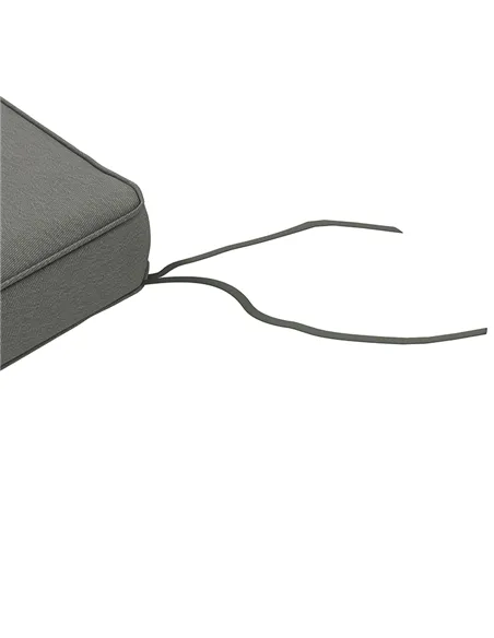 Outsunny 4-Piece Seat Cushions Pillow Replacement, Patio Chair Cushions Set with Ties for Indoor Outdoor, Charcoal Grey