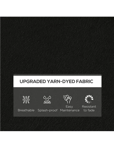 Outsunny 4-Piece Seat Cushions Pillow Replacement, Patio Chair Cushions Set with Ties for Indoor Outdoor, Black