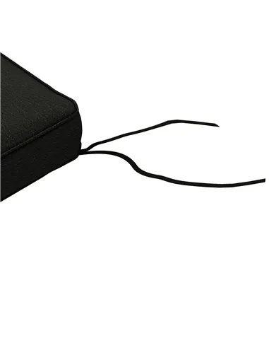 Outsunny 4-Piece Seat Cushions Pillow Replacement, Patio Chair Cushions Set with Ties for Indoor Outdoor, Black