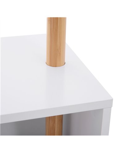 HOMCOM 180 cm Hallway Coat Rack Storage Bench Tree Hat Hanger Entryway Stand Garment Organiser Bedroom Living Room