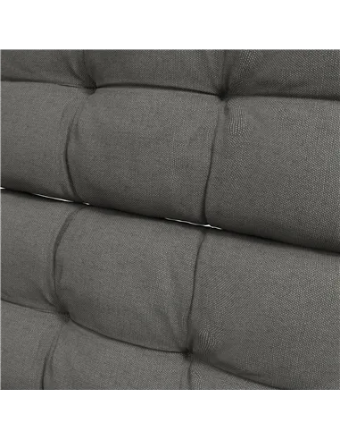 Outsunny 2-Piece Seat Cushion Replacement with Backrest, Garden Patio Chair Cushions Set with Ties, Charcoal Grey