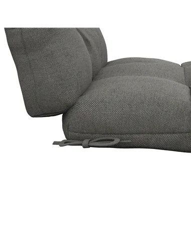 Outsunny 2-Piece Seat Cushion Replacement with Backrest, Garden Patio Chair Cushions Set with Ties, Charcoal Grey