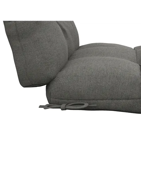 Outsunny 2-Piece Seat Cushion Replacement with Backrest, Garden Patio Chair Cushions Set with Ties, Charcoal Grey