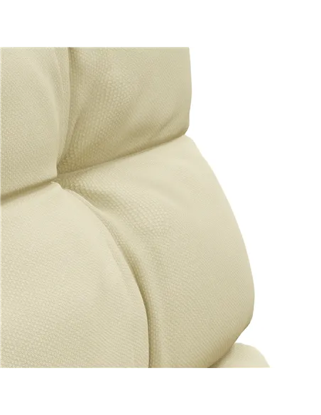 Outsunny 2-Piece Seat Cushion Replacement with Backrest, Garden Patio Chair Cushions Set with Ties, Beige