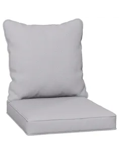 Outsunny Seat and Back Padded Cushion Set, CUSHION ONLY - Light Grey