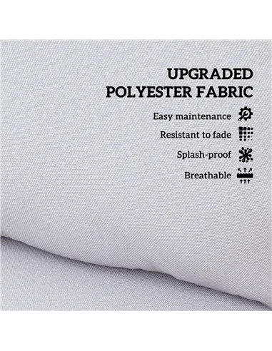 Outsunny Seat and Back Padded Cushion Set, CUSHION ONLY - Light Grey