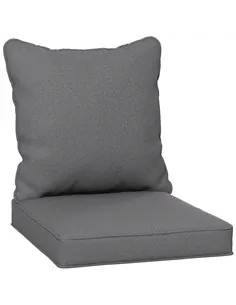 Outsunny Seat and Back Padded Cushion Set, CUSHION ONLY - Charcoal Grey