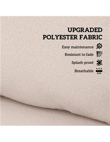 Outsunny Seat and Back Padded Cushion Set, CUSHION ONLY - Beige