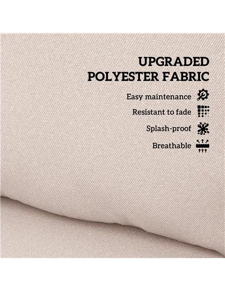 Outsunny Seat and Back Padded Cushion Set, CUSHION ONLY - Beige