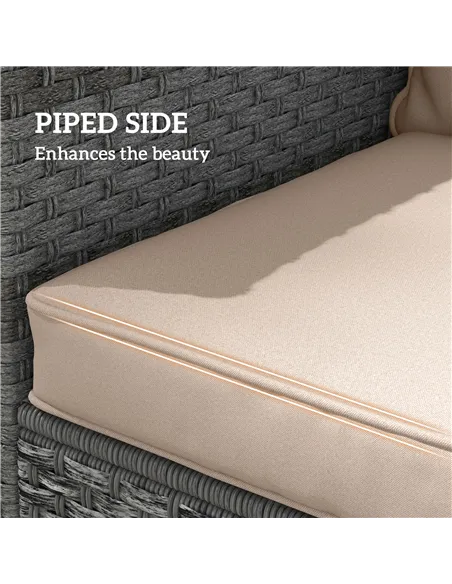 Outsunny Seat and Back Padded Cushion Set, CUSHION ONLY - Beige