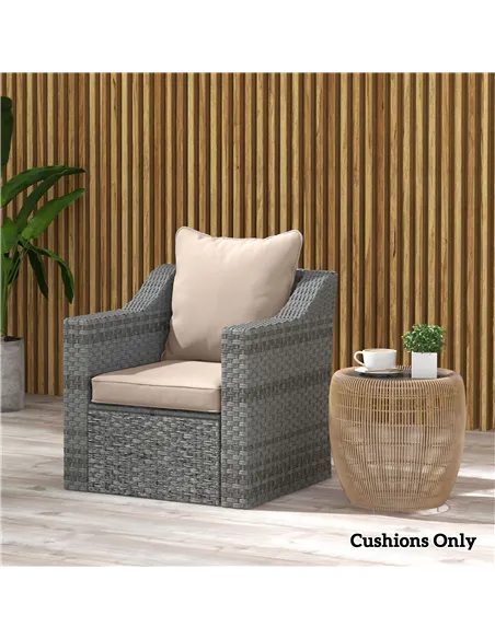 Outsunny Seat and Back Padded Cushion Set, CUSHION ONLY - Beige