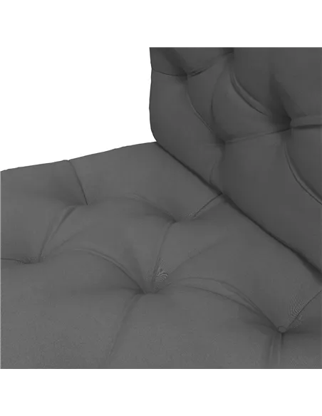 Outsunny Seat and Back Padded Pallet Cushion Set - Dark Grey