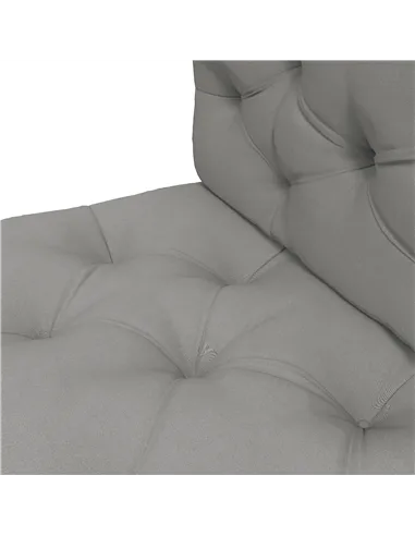 Outsunny Seat and Back Padded Pallet Cushion Set - Light Grey