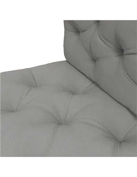 Outsunny Seat and Back Padded Pallet Cushion Set - Light Grey