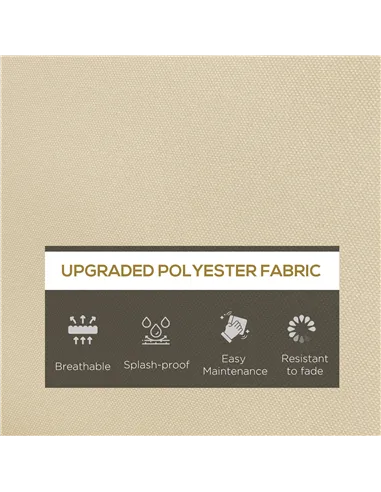 Outsunny 2 Seater Back and Seat Cushion Pillows Replacement, Patio Chair Cushions Set for Indoor Outdoor, Beige