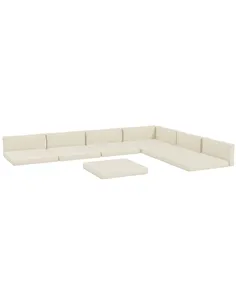 Outsunny Set of 14 Dining Set Cushions - Cream