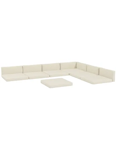 Outsunny Set of 14 Dining Set Cushions - Cream