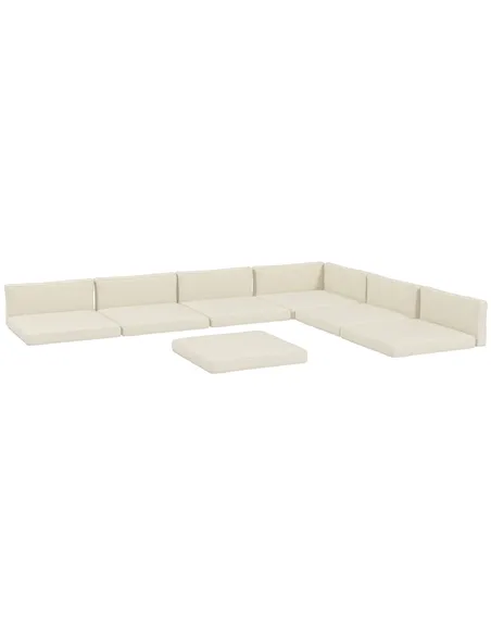 Outsunny Set of 14 Dining Set Cushions - Cream