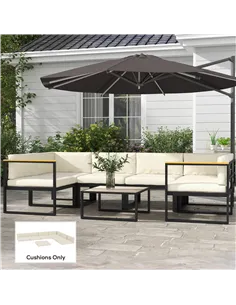 Outsunny Set of 14 Dining Set Cushions - Cream 2