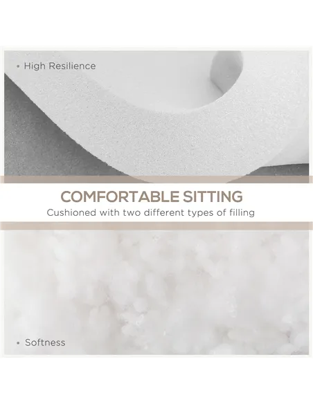 Outsunny Set of 14 Dining Set Cushions - Cream